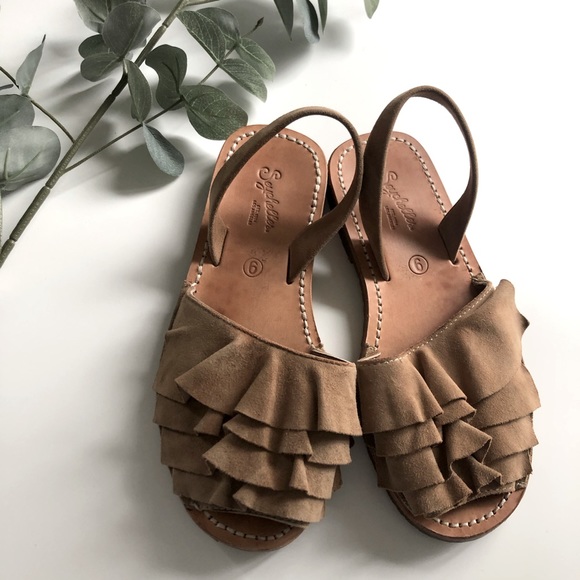 Seychelles Peace of Mind Sand Suede Sandals Size 6 - Picture 2 of 8